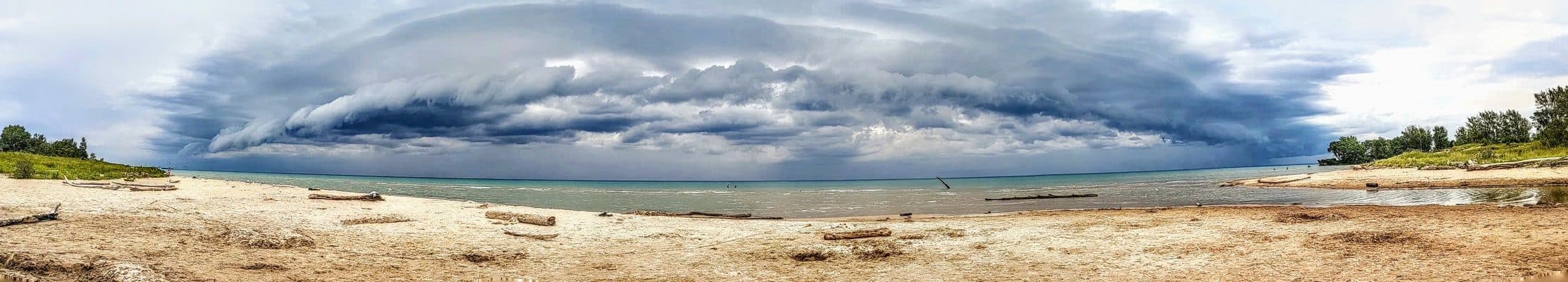 A summer storm rolling in over Lake Huron from Port Franks Beach